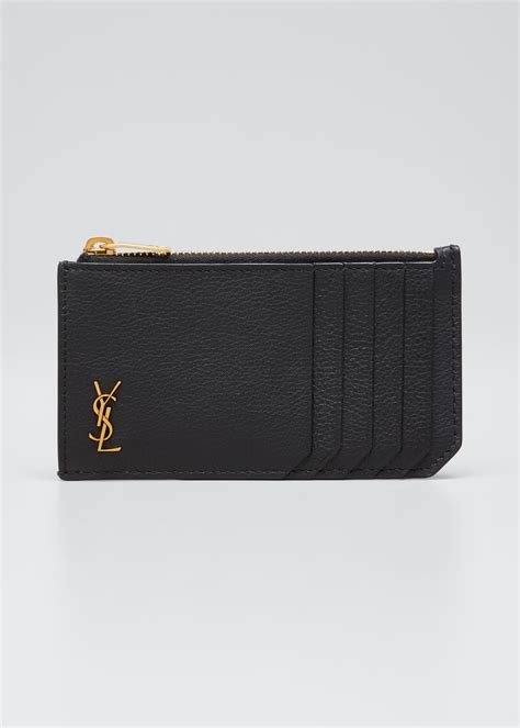 ysl men's zip wallet|YSL monogram wallet price.